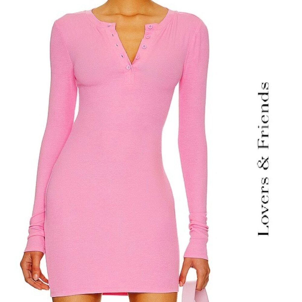 New Lovers and Friends Henry Mini Dress in Pink